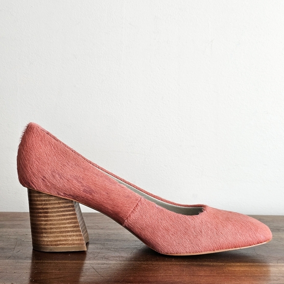 Greycity Calf Hair Genuine Leather Coral Pump Square Comfortable Heels Size 11 - Picture 15 of 16